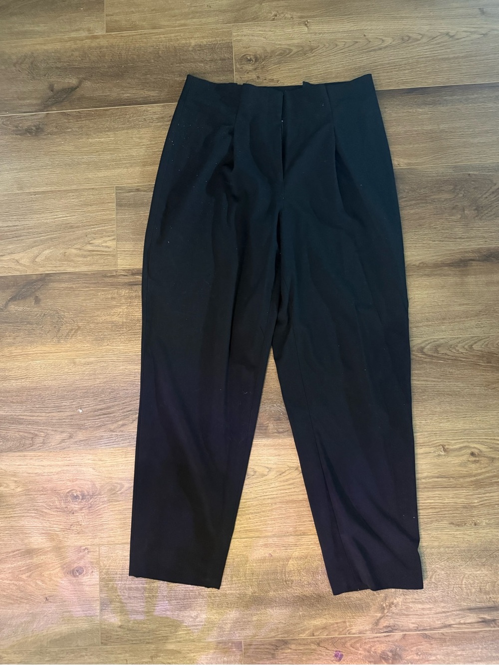 Bar III Black Pleated High-Waist Trousers